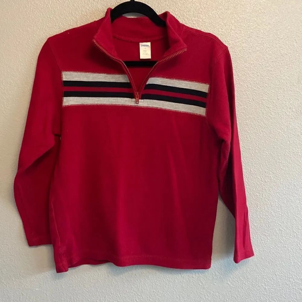 Gymboree- Red 1/4 zip sweater- size 12